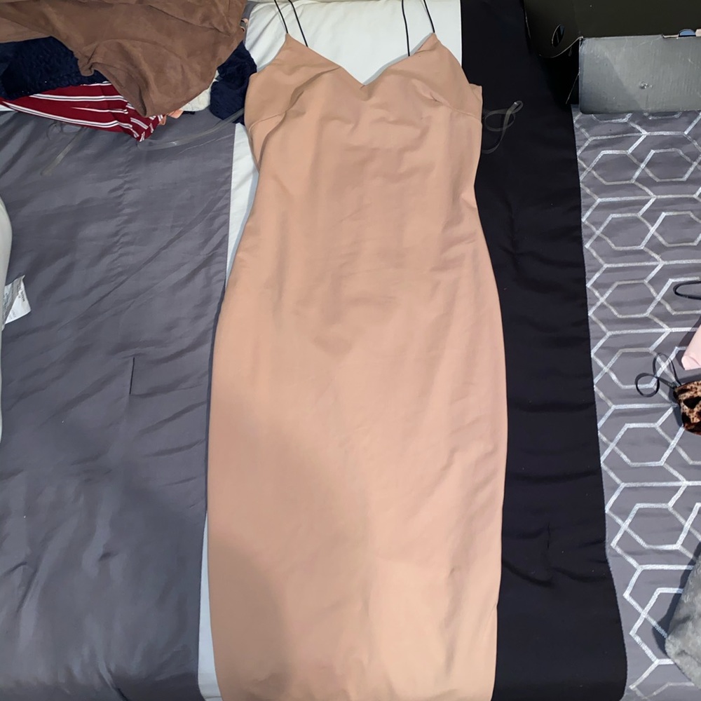 Long Tan Dress
